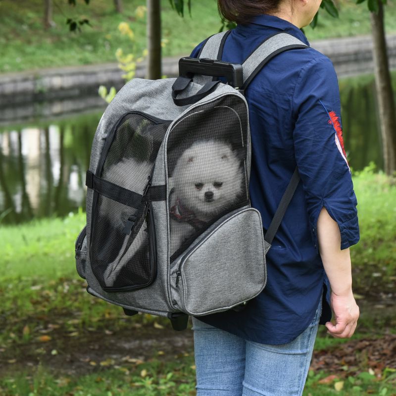 Sac à dos à roulette pour chien
