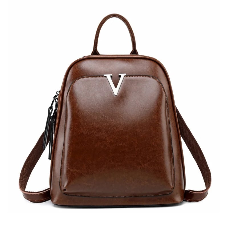 Sac à dos cuir marron femme - Victoria