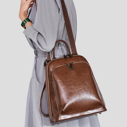 Sac à dos cuir marron femme - Victoria