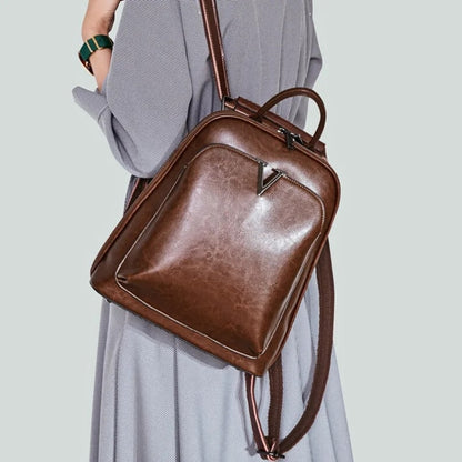 Sac à dos cuir marron femme - Victoria